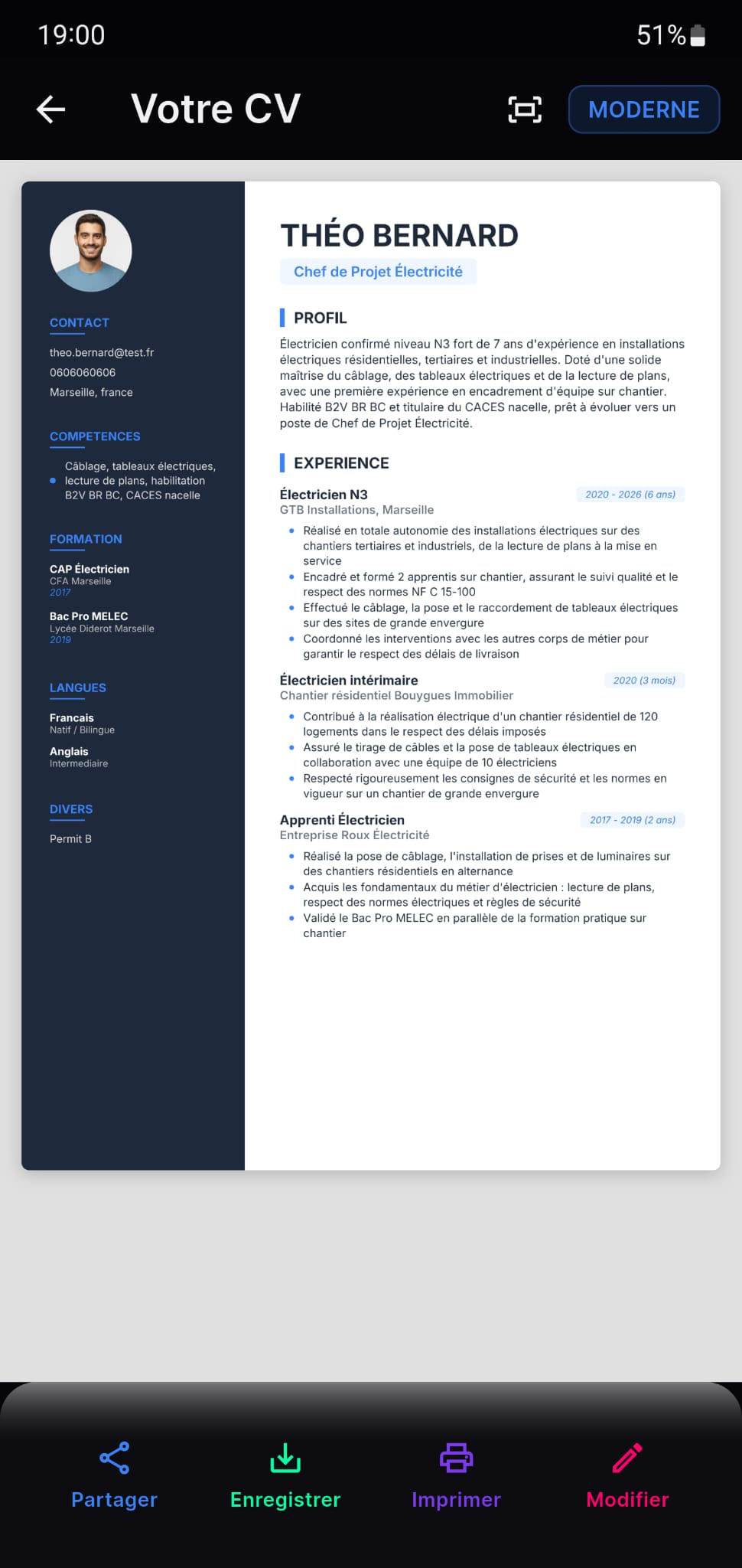 CV Generator IA - capture 2