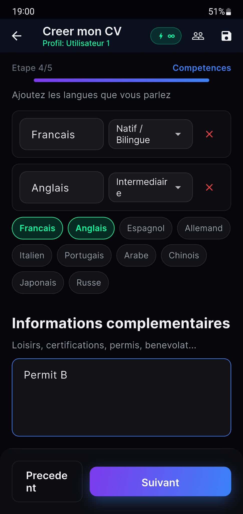 CV Generator IA - capture 7