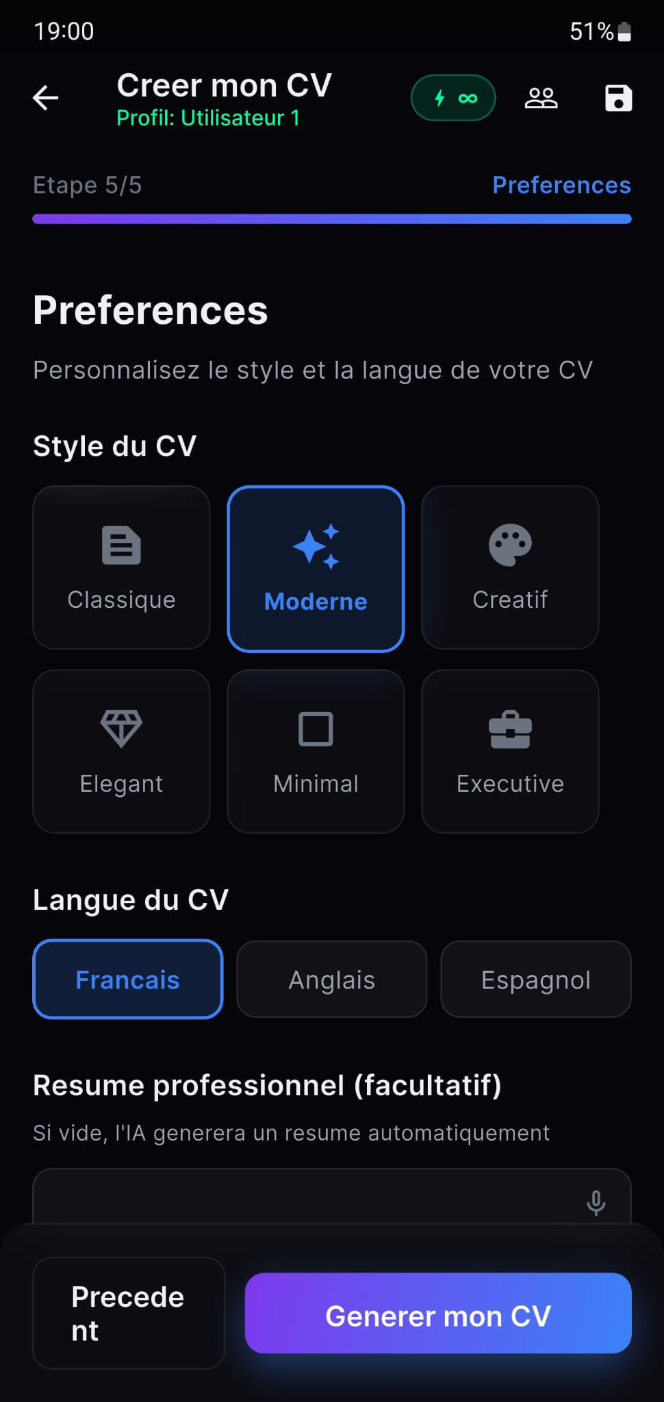 CV Generator IA - capture 8